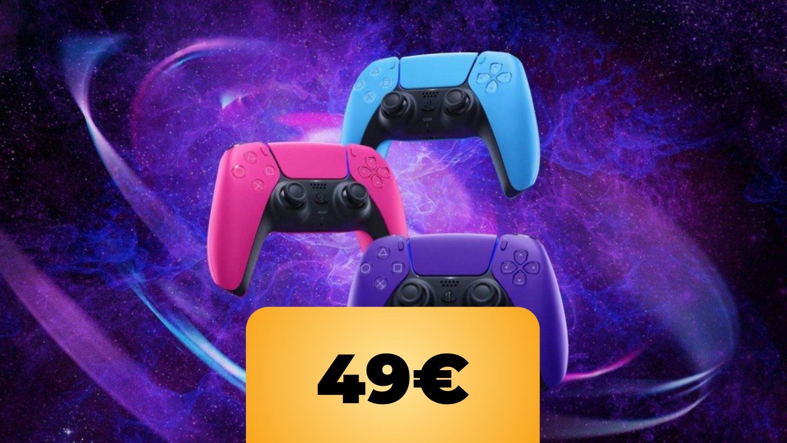Tre controller DualSense e il prezzo dell'offerta di Amazon