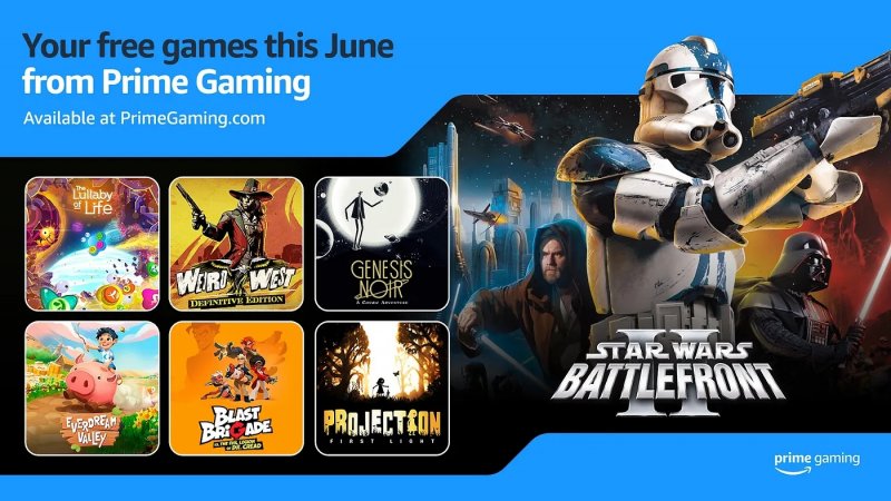 Un'immagine che riassume tutti i giochi di Amazon Prime Gaming in arrivo a giugno