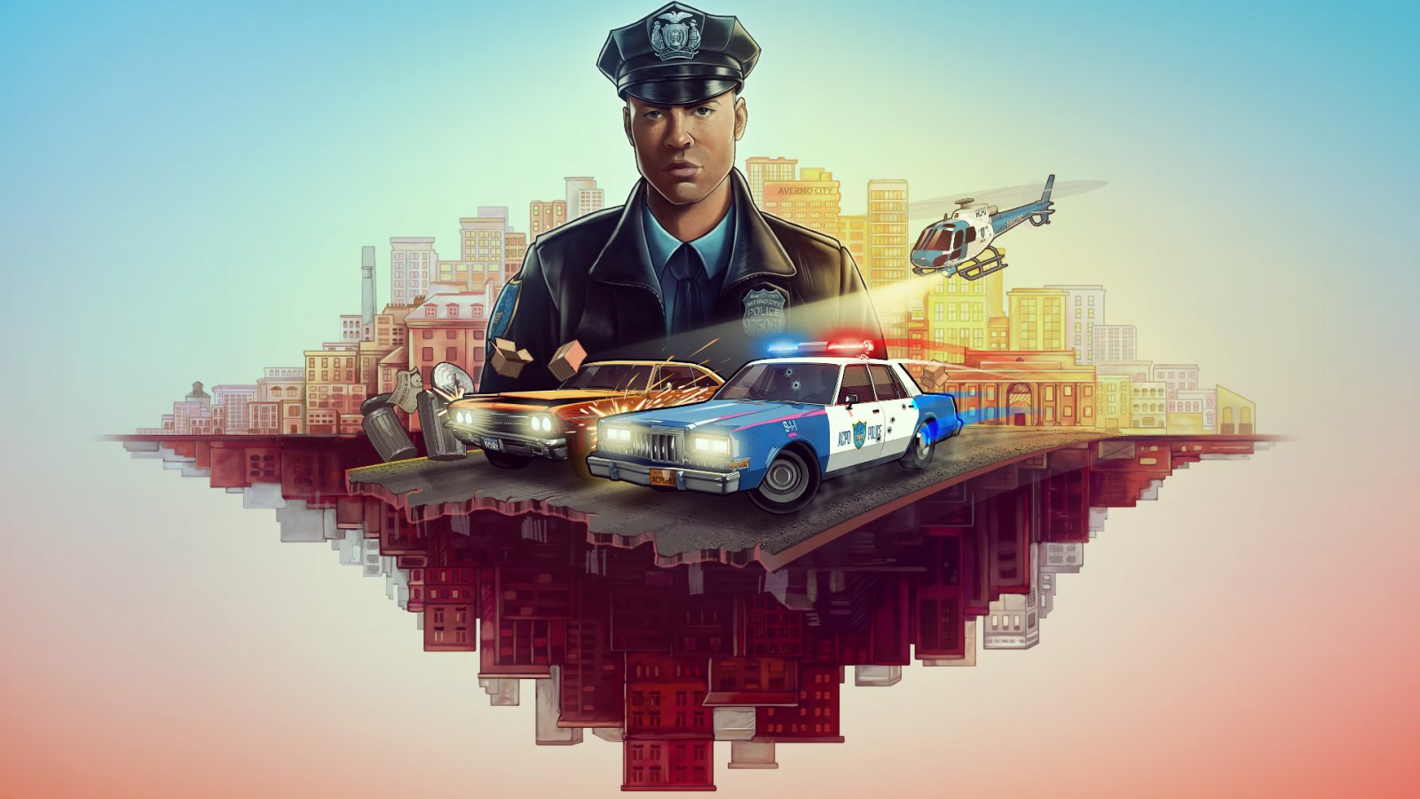 L'artwork di The Princt che raffigura il protagonista e un inseguimento in auto
