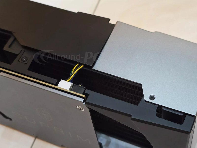 Un dettaglio della GPU MSI GeForce RTX 4090 SUPRIM FUZION (fonte: allround-pc)