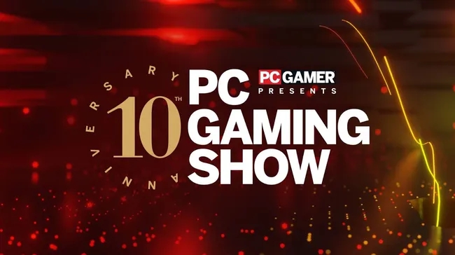 The poster of the event celebrating 10 years of the PC Gaming Show