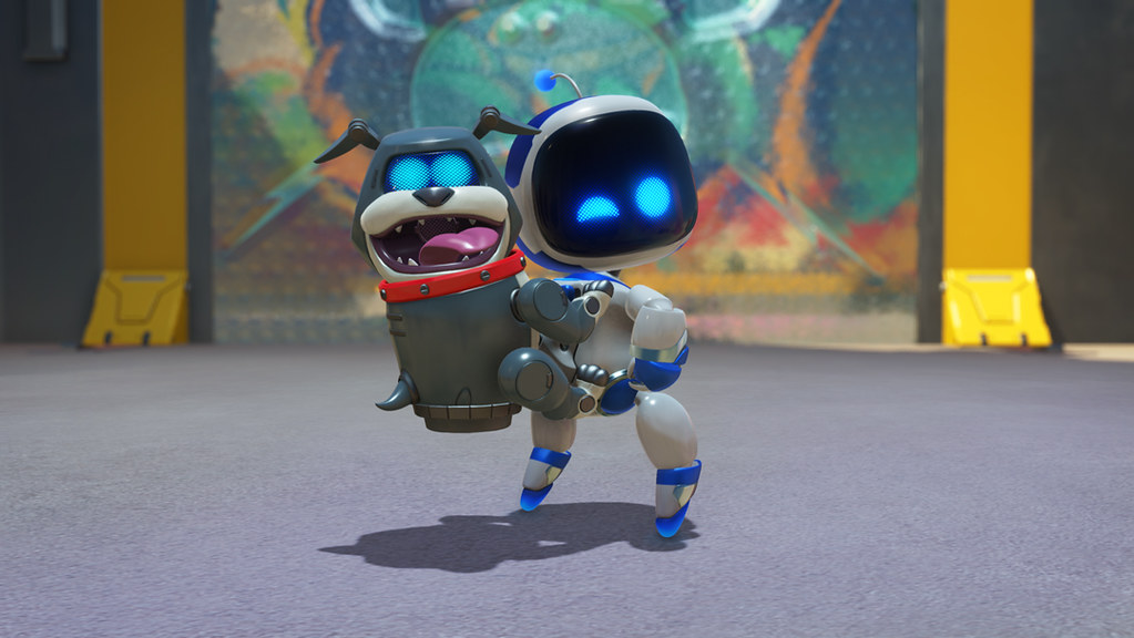 Astro Bot con il suo fido bulldog