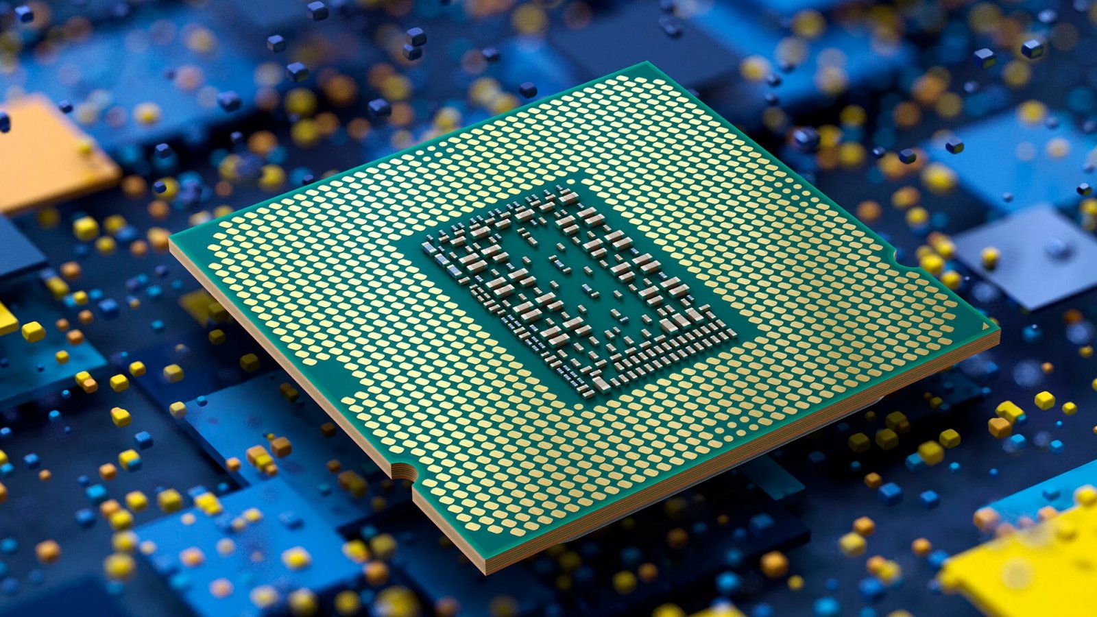Il chip di una CPU Intel Rocket Lake