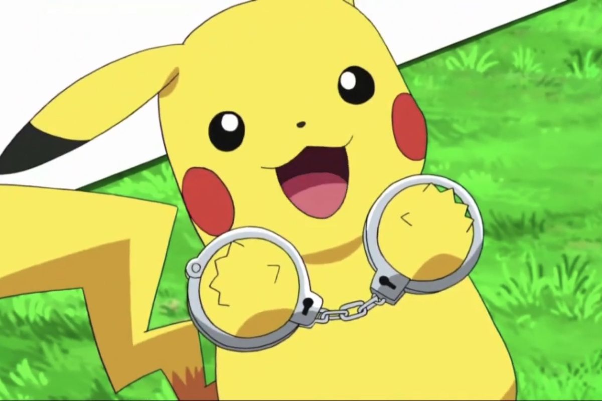 Un allegro Pikachu arrestato