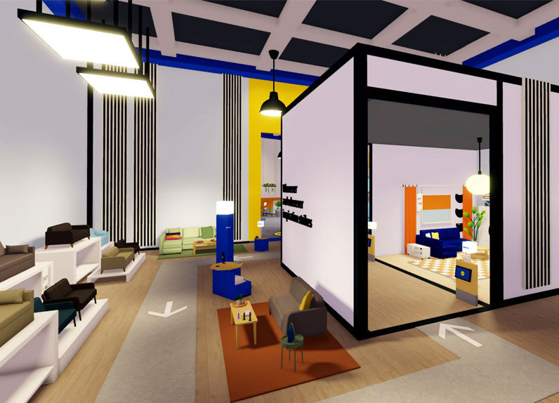 Un'immagine del negozio virtuale Ikea in Roblox