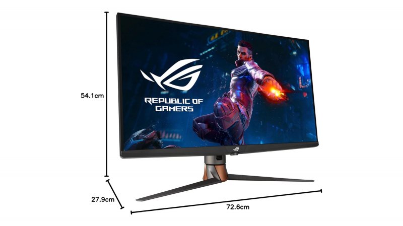 Le dimensioni del monitor da gaming di ASUS