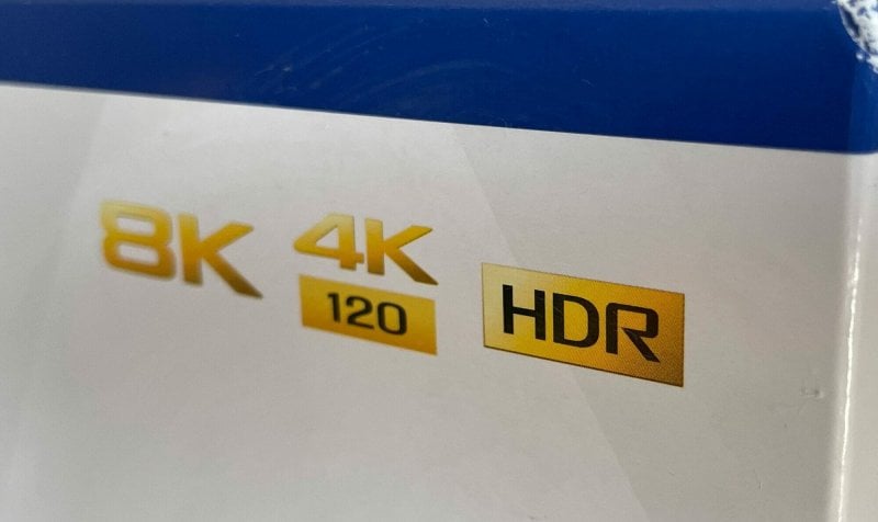 The 8K logo visible on the original PS5 packaging