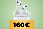 Gli auricolari Apple AirPods di 3ª gen con custodia MagSafe sono al prezzo minimo storico su Amazon Italia - Notizia