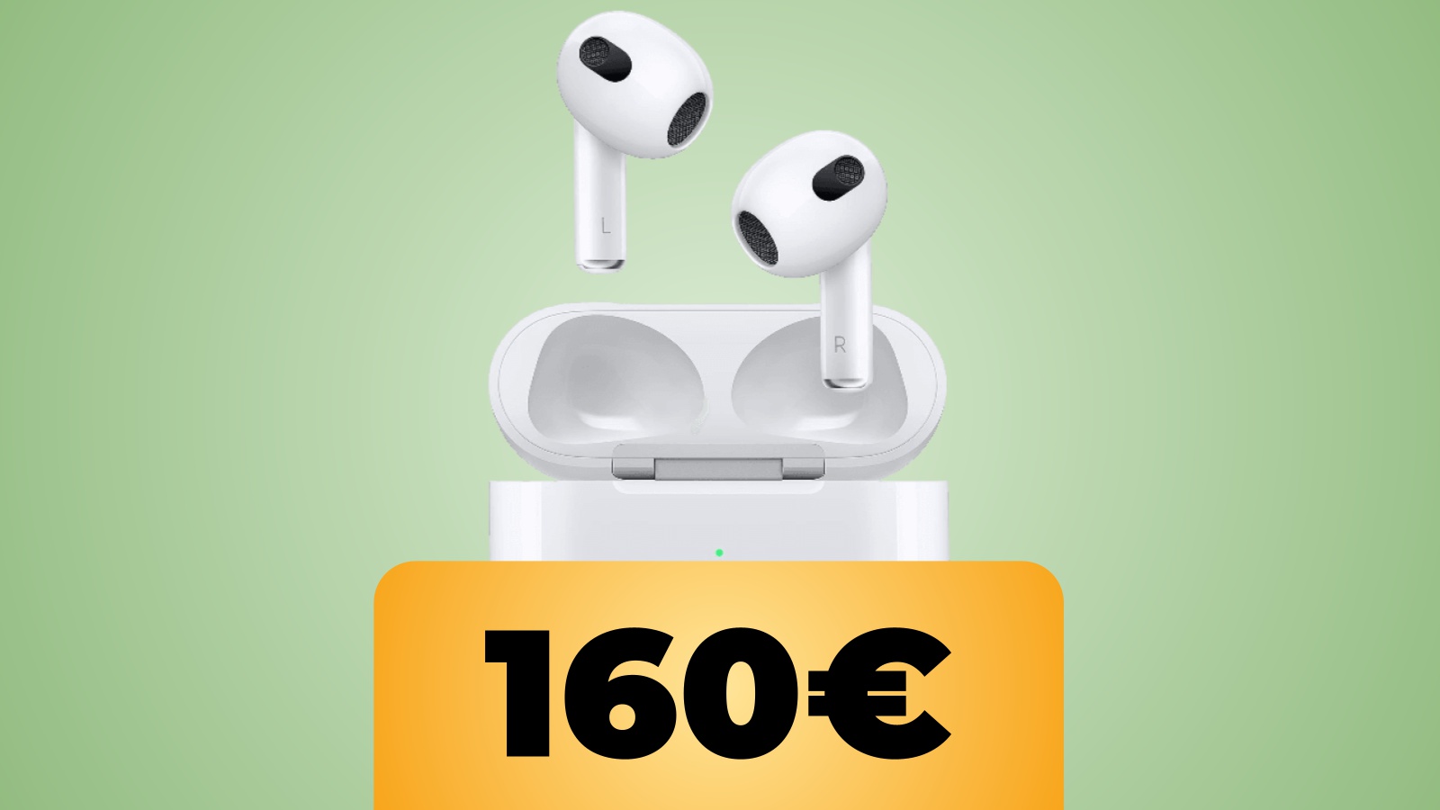 Auricolari Apple AirPods (terza generazione) con custodia di ricarica MagSafe e sotto il prezzo dell'offerta Amazon