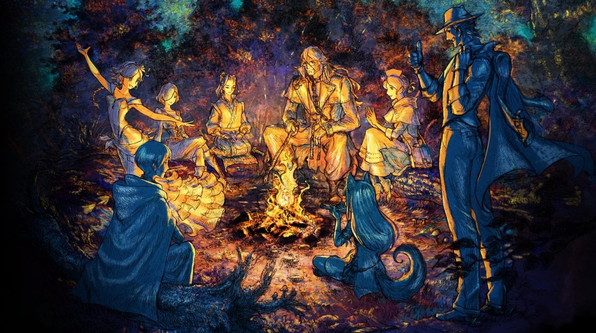 L'illustrazione di copertina di Octopath Traveler 2