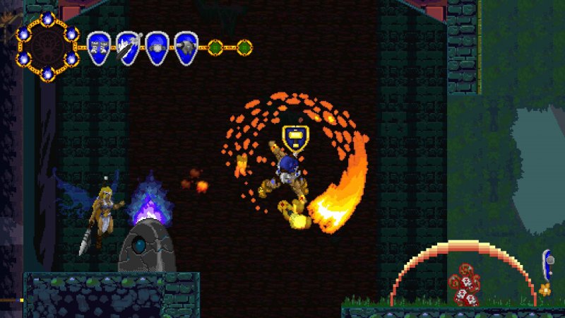 Volgarr in un attacco rotante Volgarr in un attacco rotante