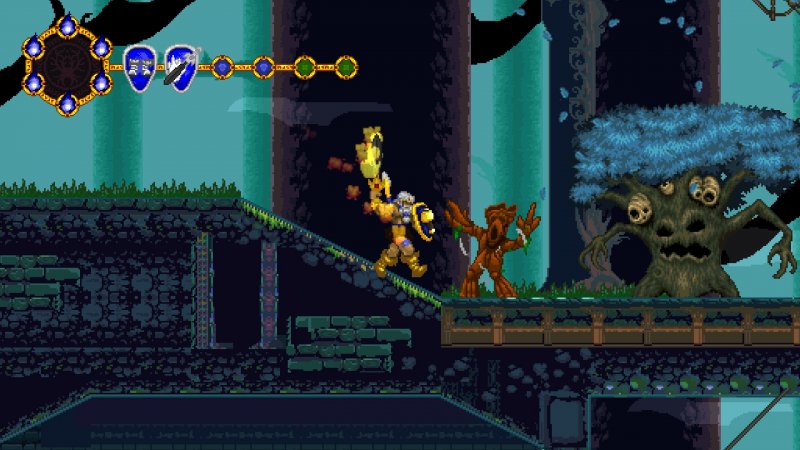 Volgarr affronta alcuni nemici Volgarr affronta alcuni nemici