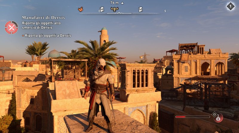 Il preset alto consente di ammirare gli scenari di Assassin's Creed Mirage al meglio Il preset alto consente di ammirare gli scenari di Assassin's Creed Mirage al meglio