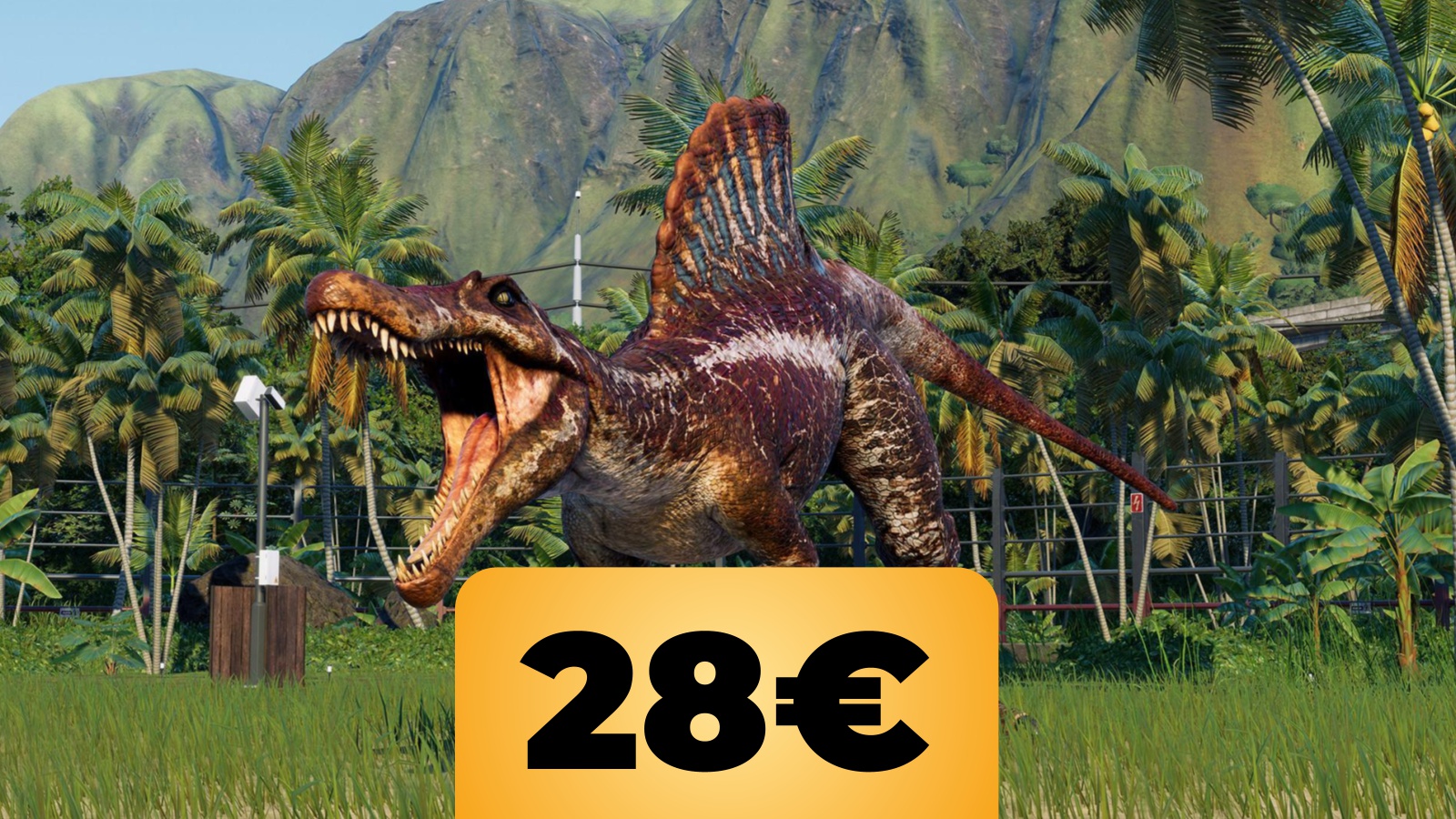 Un dinosauro di Jurassic World Evolution 2 e sotto il prezzo dell'offerta di Amazon