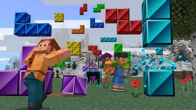 Il crossover tra Minecraft e Tetris Il crossover tra Minecraft e Tetris