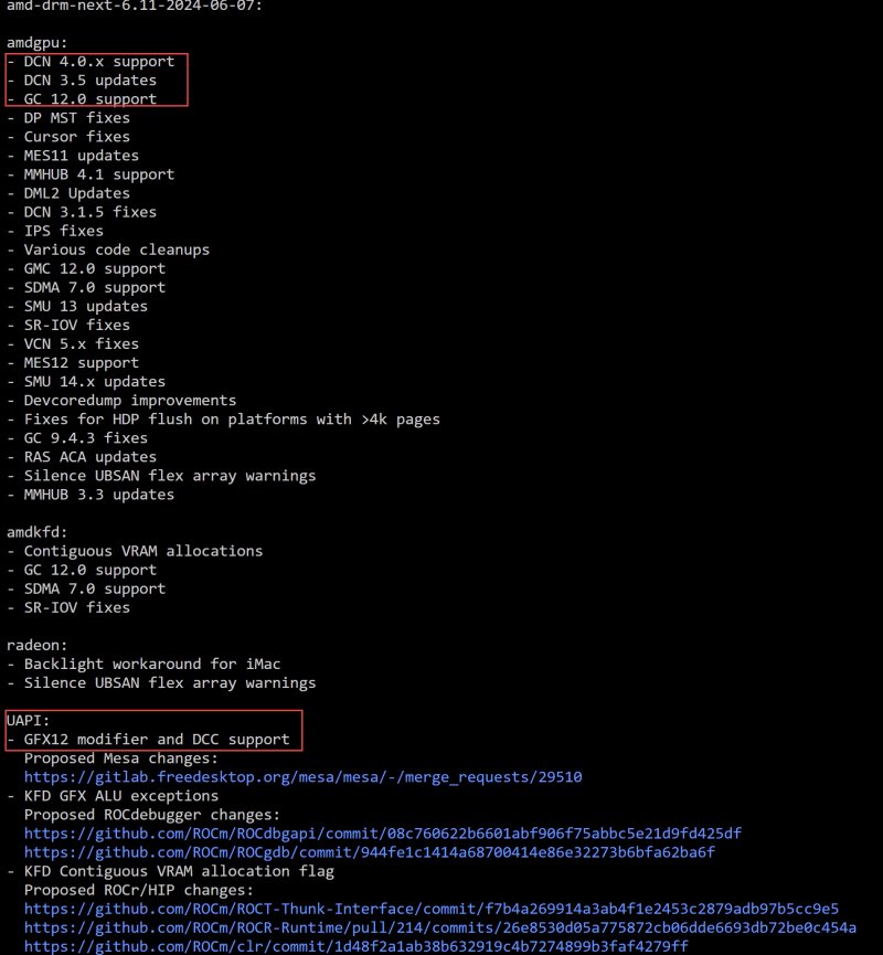 I dettagli di AMDGPU per Linux.