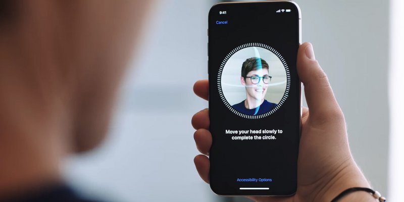 Image showing how Face ID is set up on iPhone