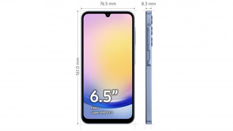 Le misure dello smartphone Samsung Galaxy A25 5G