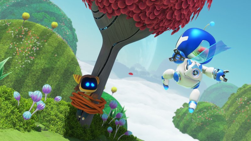Un Rachet Bot che viene salvato dal nostro protagonista in Astro Bot per PS5