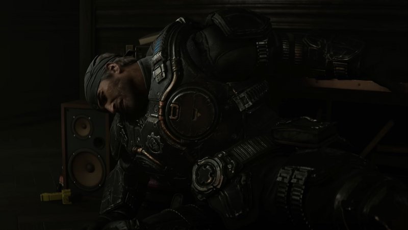 Marcus riverso a terra nel trailer di Gears of War: E-Day