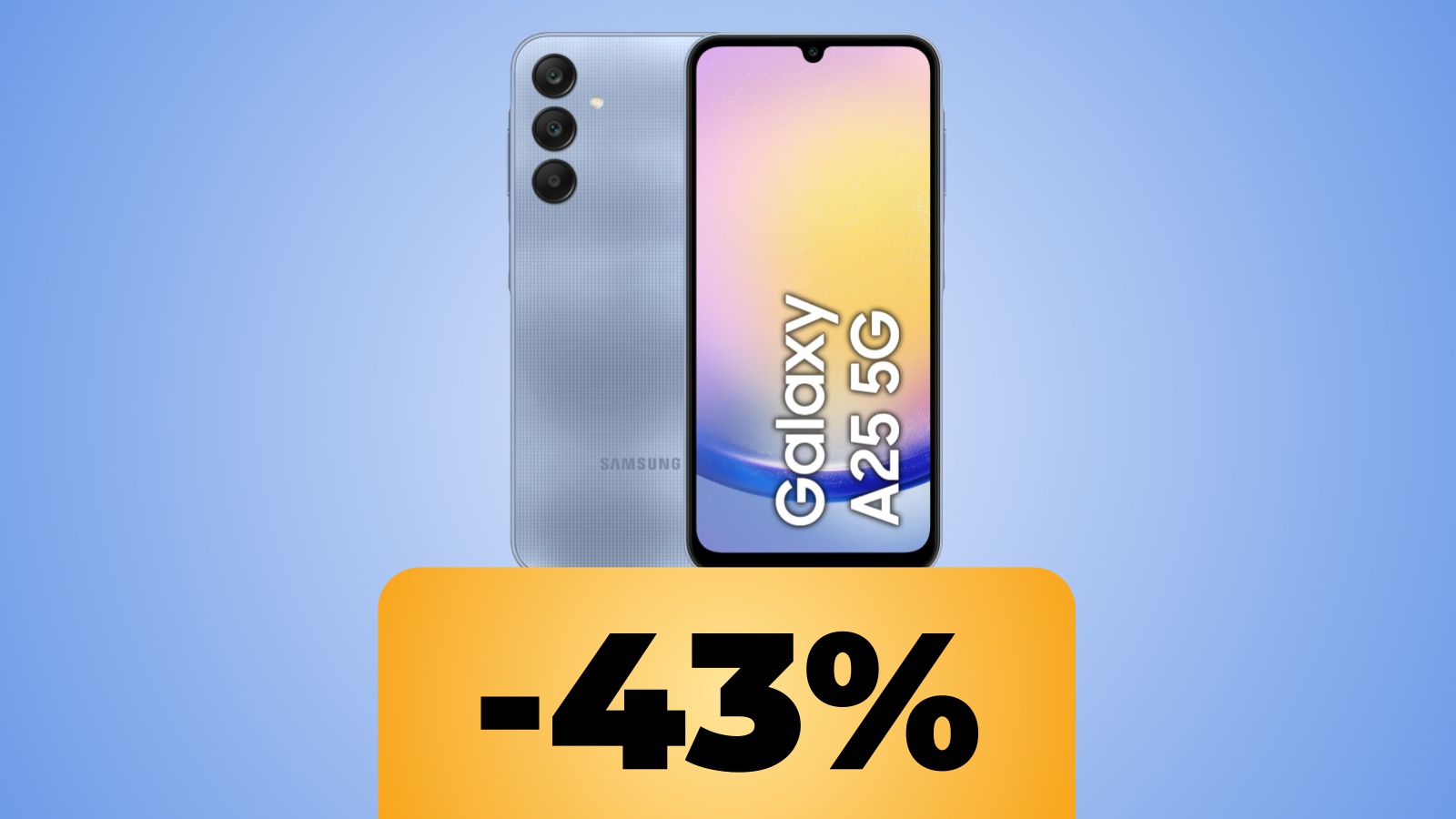 Lo smartphone Samsung Galaxy A25 5G e la percentuale dello sconto su Amazon