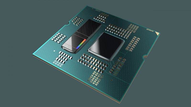 An AMD Ryzen 7000X3D CPU with 3D V-Cache