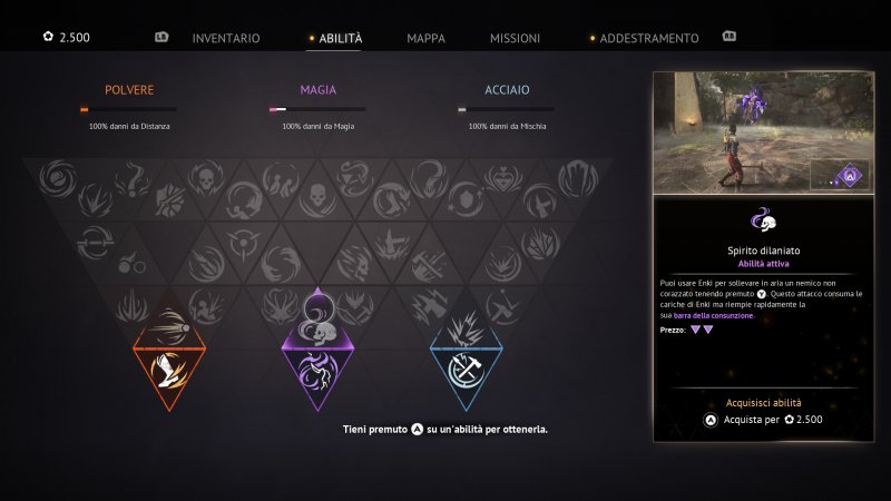 Gli alberi delle abilità di Nor non aggiungono solo abilità al suo arsenale ma potenziano i suoi attacchi in base alle scelte fatte