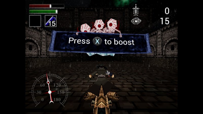 Prendere le rampe per effettuare acrobazie e guadagnare cariche di accelerazione è un punto fondamentale di Nightmare Kart Prendere le rampe per effettuare acrobazie e guadagnare cariche di accelerazione è un punto fondamentale di Nightmare Kart