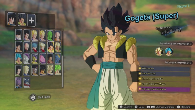 Il menù di selezione dei personaggi di Dragon Ball: Sparking! Zero Il menù di selezione dei personaggi di Dragon Ball: Sparking! Zero