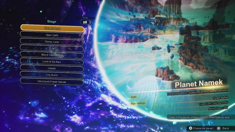 La lista delle arene finora confermate per Dragon Ball! Sparking Zero.