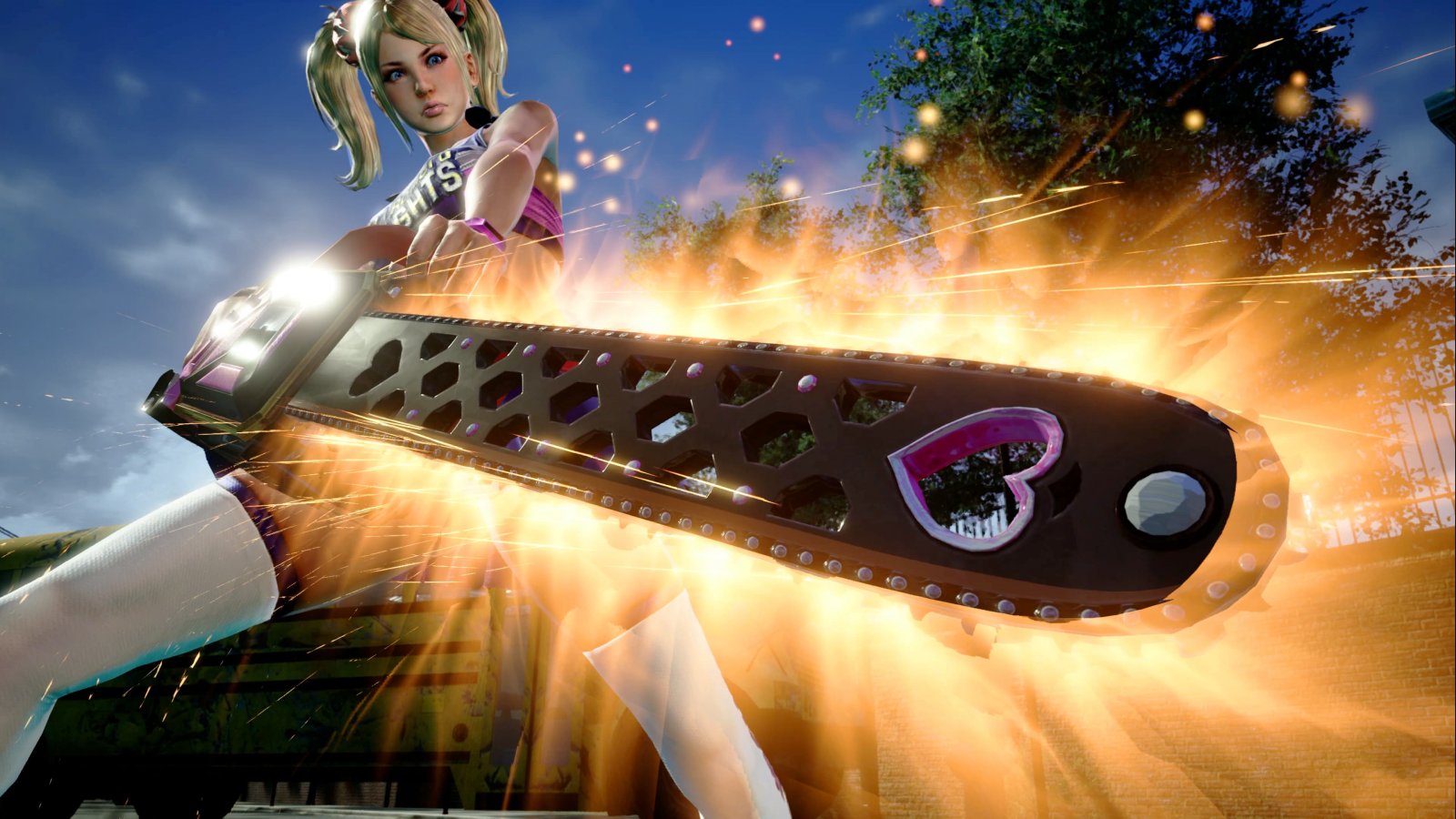 Juliet e la sua motosega in un'immagine di Lollipop Chainsaw RePOP