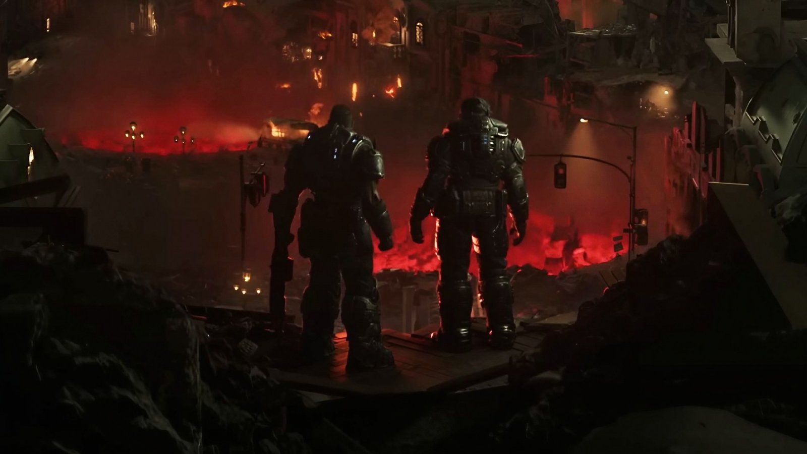 Marcus e Dom osservano la città nel trailer di Gears of War: E-Day