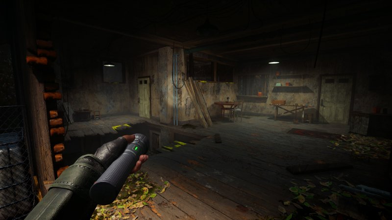 Alex illumina lo scenario ricco di dettagli con una torcia