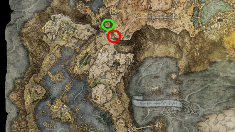 In rosso il Montacarichi di Dectus, in verde una via secondaria per l'Altopiano di Altus In rosso il Montacarichi di Dectus, in verde una via secondaria per l'Altopiano di Altus