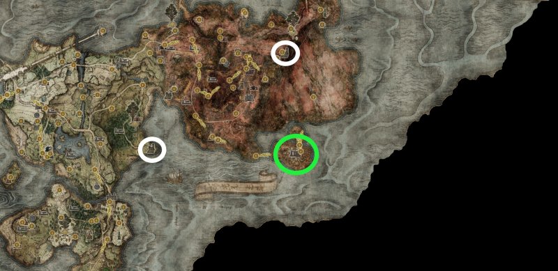 Abbiamo cerchiato in verde la posizione del Castello di Mantorosso e in bianco la posizione delle due parti del Medaglione di Dectus Abbiamo cerchiato in verde la posizione del Castello di Mantorosso e in bianco la posizione delle due parti del Medaglione di Dectus