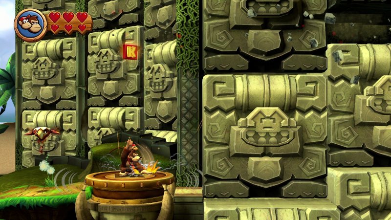 Gli stage di Donkey Kong Country Returns HD sono molto dinamici Gli stage di Donkey Kong Country Returns HD sono molto dinamici