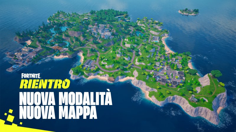 La mappa di fortnite rientro