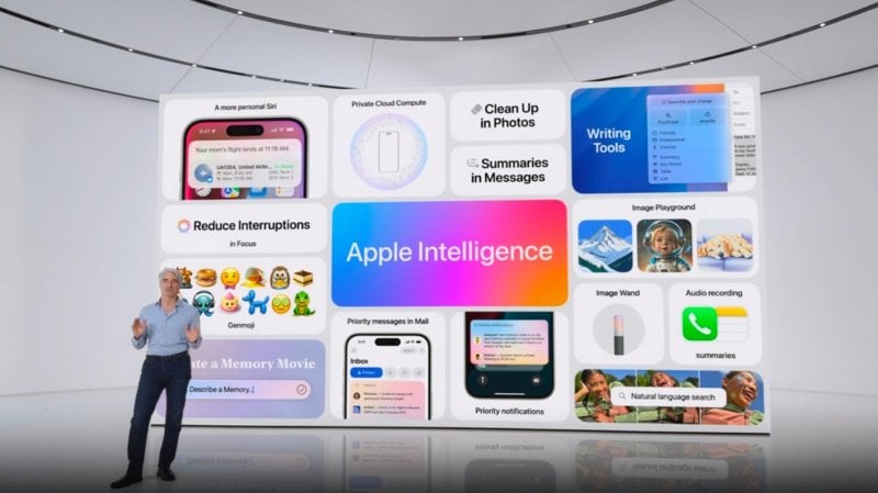 The moment of the presentation of Apple Intelligence