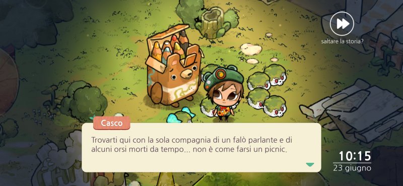 I personaggi di Cozy Grove: Camp Spirit hanno sempre qualcosa da raccontare