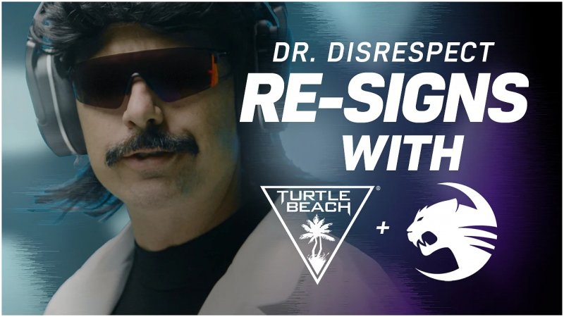 Immagine che celebrava la partnership tra il Dr Disrespect e Turtle Beach Immagine che celebrava la partnership tra il Dr Disrespect e Turtle Beach