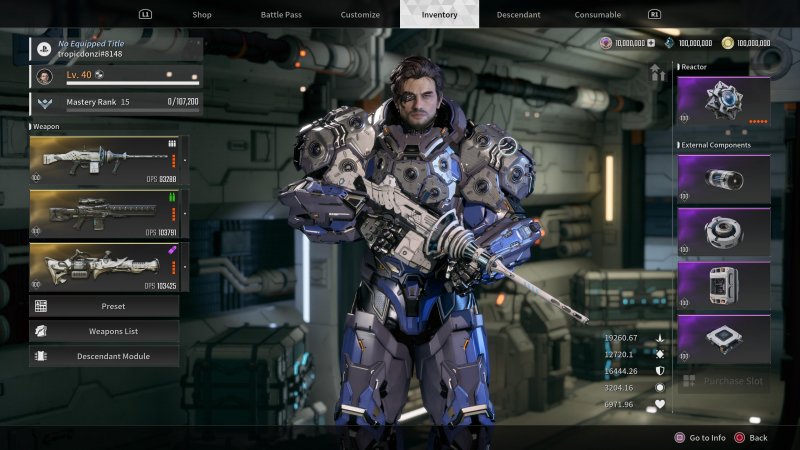 Questo è l'aspetto di un personaggio portato praticamente al massimo livello disponibile in The First Descendant