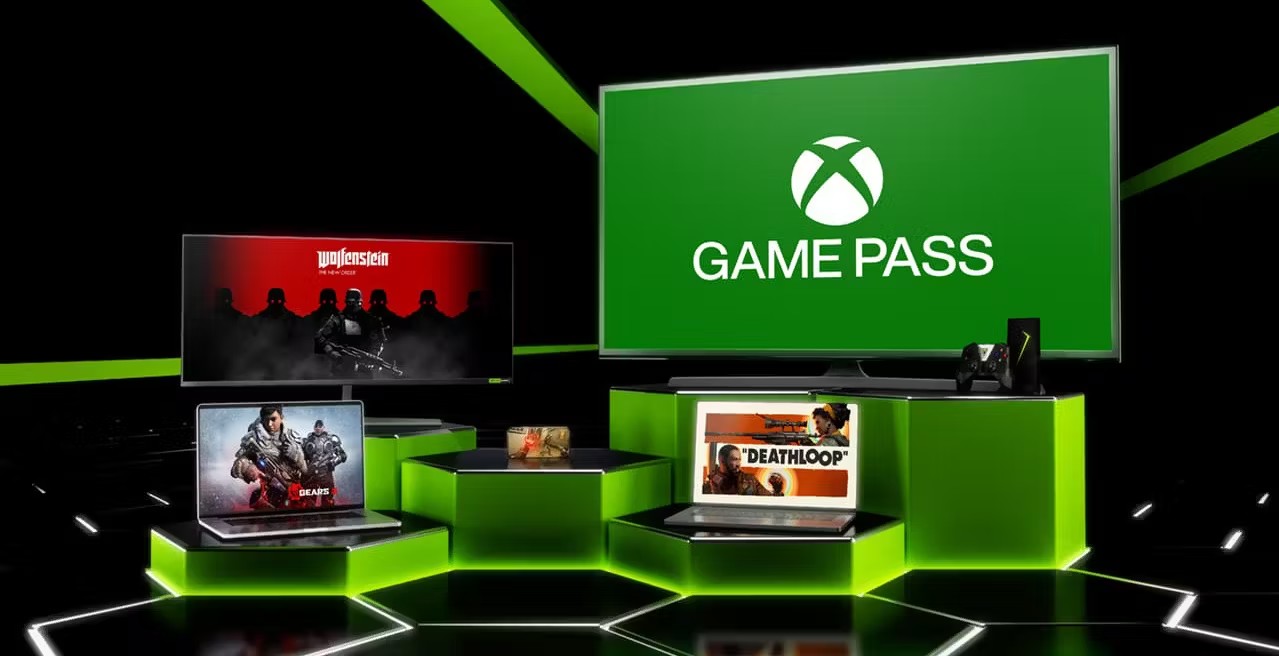 Un'immagine promozionale del Game Pass con NVIDIA GeForce Now