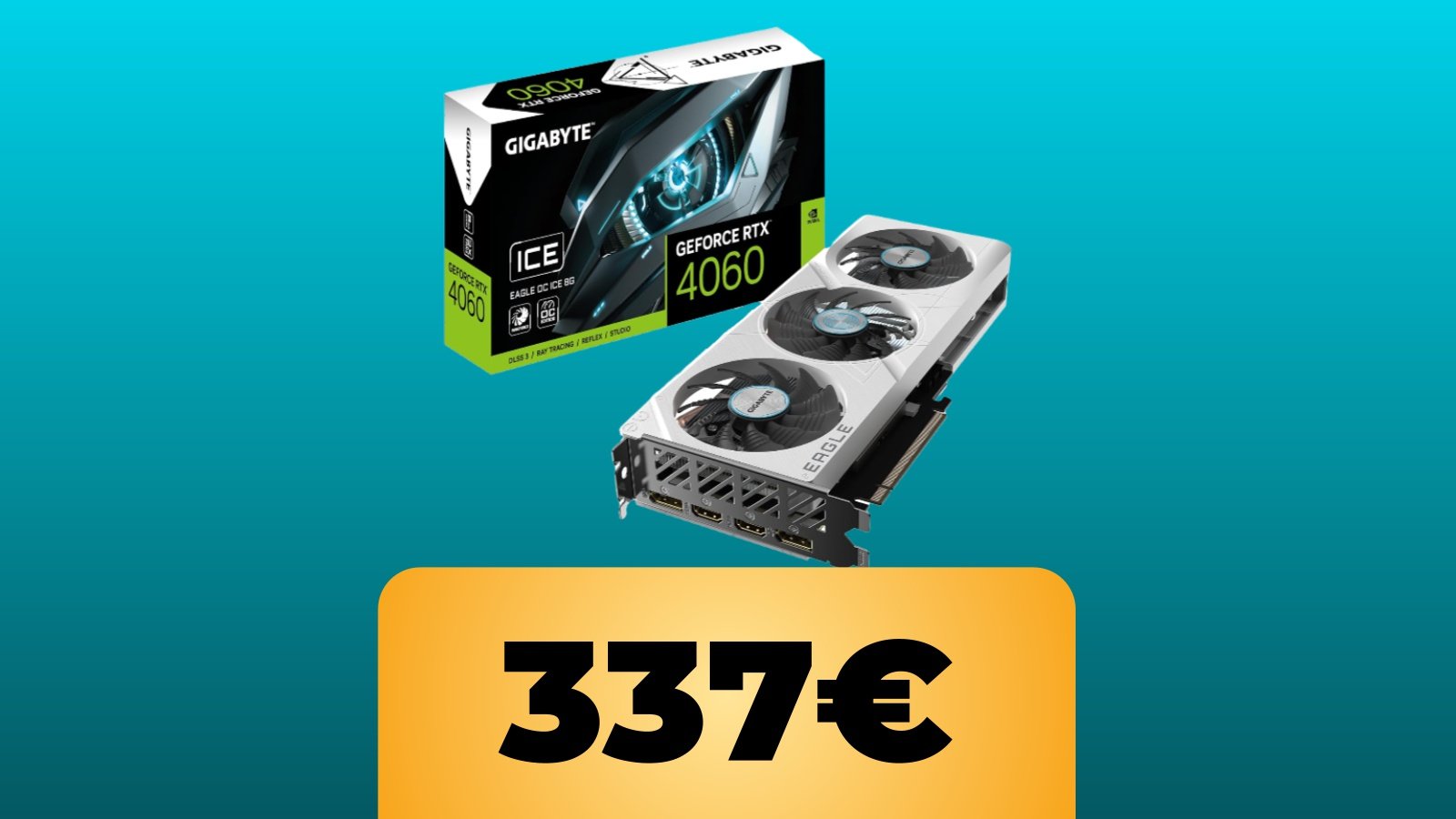 La GPU Gigabyte GeForce RTX 4060 Eagle OC ICE e il prezzo su Amazon