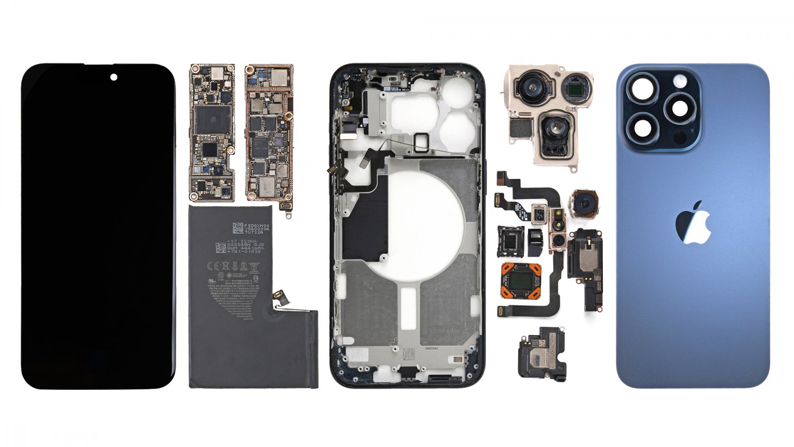 Il teardown di Apple iPhone 15 realizzato da iFixit