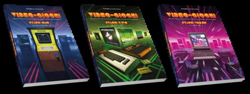 Le copertine dei primi tre volumi di Video-Giochi Le copertine dei primi tre volumi di Video-Giochi