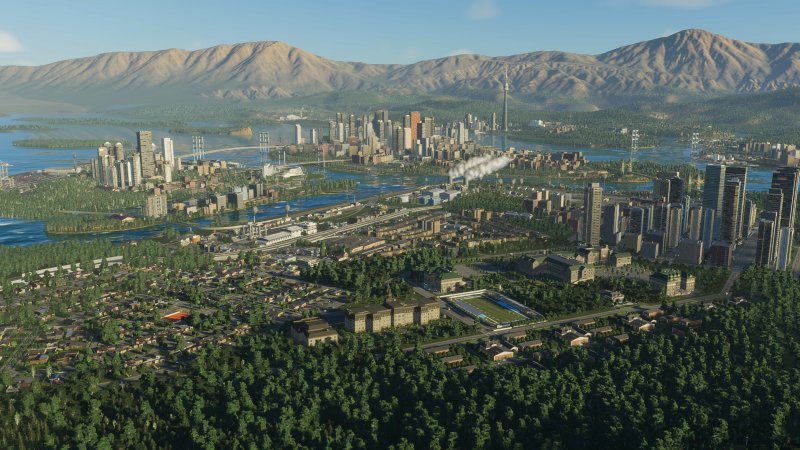 Uno scorcio di una città creata in Cities: Skylines 2 Uno scorcio di una città creata in Cities: Skylines 2