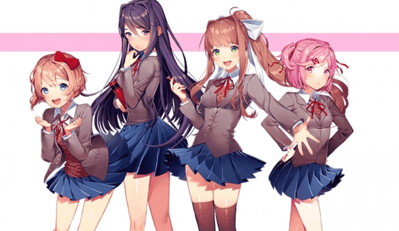 Il cast di personaggi di Doki Doki Literature Club. Chi sa, sa. Il cast di personaggi di Doki Doki Literature Club. Chi sa, sa.
