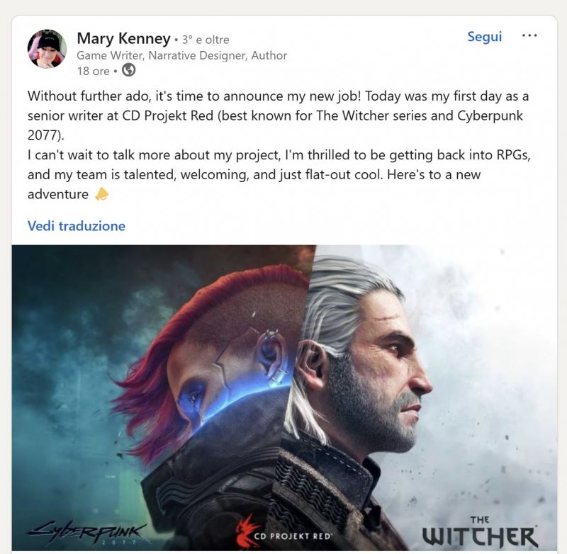 Il post di Mary Kenney su LinkedIn