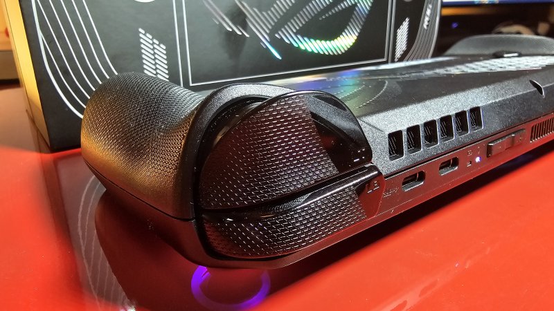 ROG Ally X's semi-transparent trigger