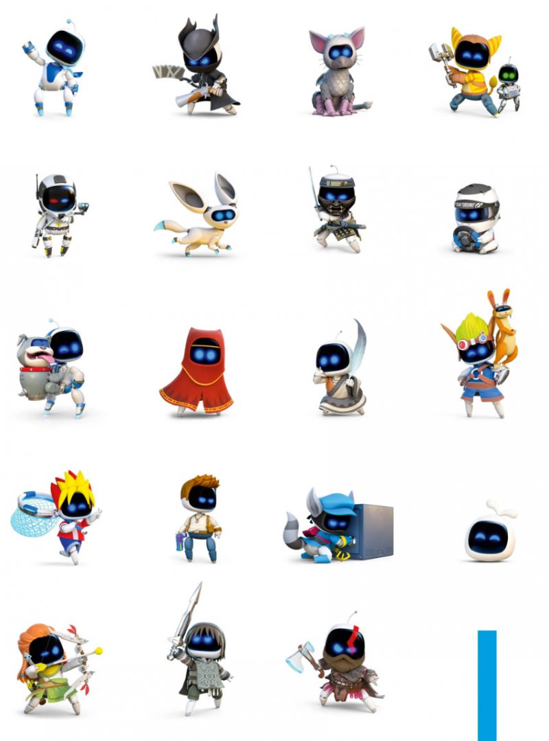 Una pagina della rivista che riassume un po' di cameo di Astro Bot Una pagina della rivista che riassume un po' di cameo di Astro Bot